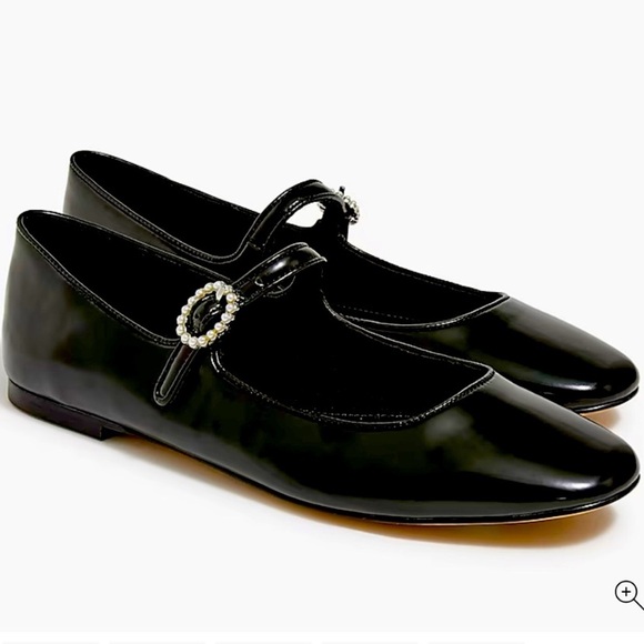 J. Crew Mary Jane Flats Shoes w Pearl Buckle Size 9 M NWT  (New In Box) - Picture 6 of 13